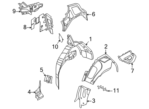 2022 Audi e-tron GT Inner Structure - Quarter Panel