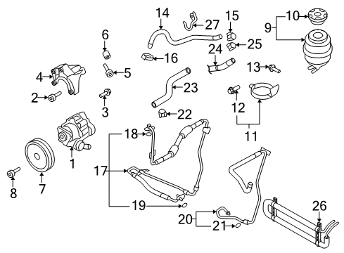 2010 Audi S5 Return Hose Diagram for 8K0-422-891-AL