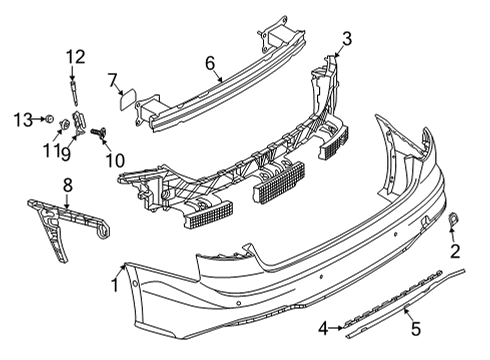 2020 Audi S5 Bumper & Components - Rear Diagram 4