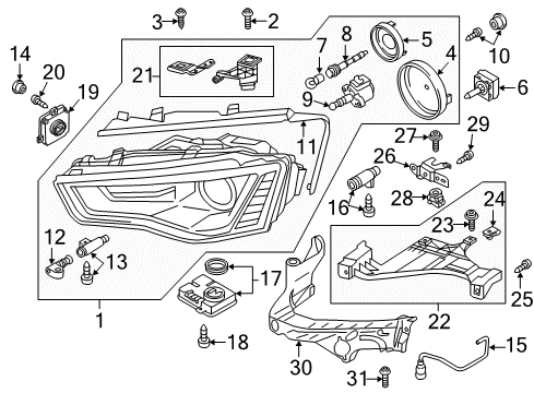 2017 Audi S5 Bulbs Diagram 7