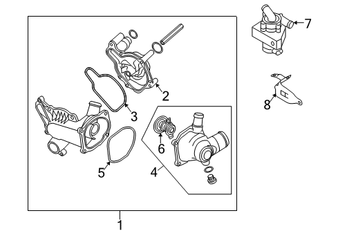 2008 Audi S8 Water Pump