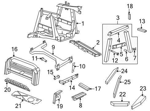 2010 Audi R8 Rear Body - Floor & Rails