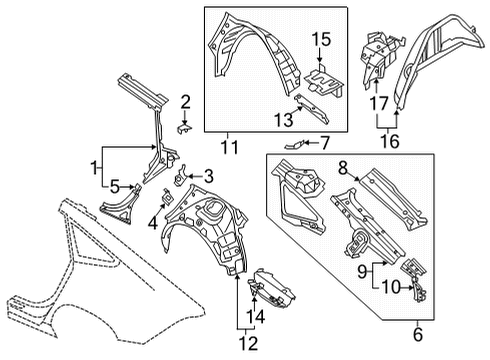 2022 Audi RS7 Sportback Inner Structure - Quarter Panel