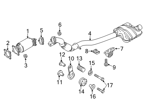 2016 Audi A6 Exhaust Components Diagram 1