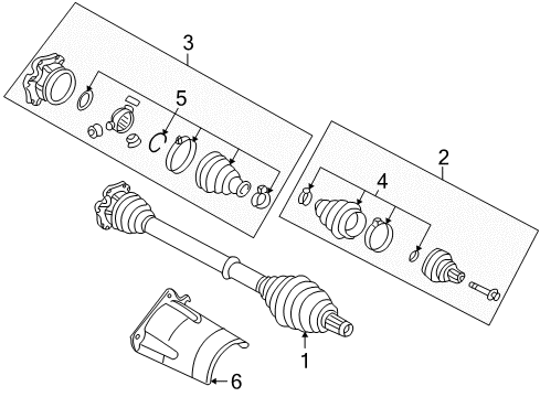 2008 Audi A4 Drive Axles - Front Diagram 3