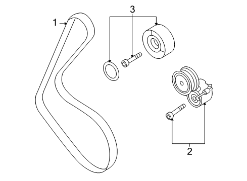 2017 Audi S5 Belts & Pulleys, Cooling Diagram 1