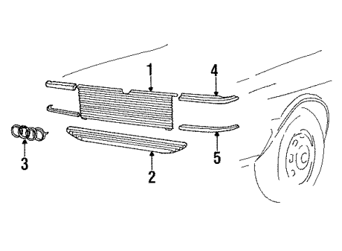 1986 Audi 4000 Quattro Grille & Components