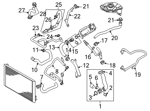 2009 Audi A8 Quattro Hoses, Lines & Pipes Diagram 4