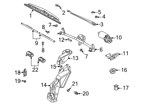 2002 Audi A4 Quattro Windshield - Wiper & Washer Components