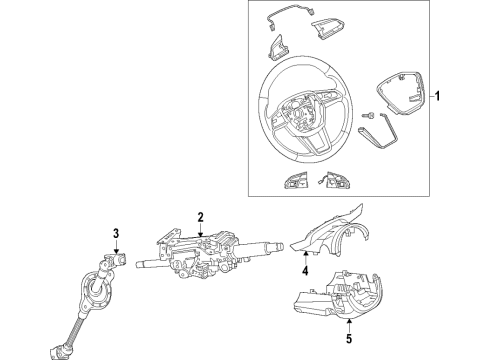 2022 Audi RS7 Sportback Steering Column & Wheel, Steering Gear & Linkage Diagram 1