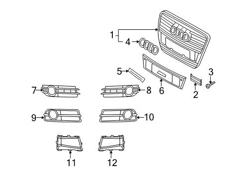 2006 Audi A6 Quattro Grille & Components