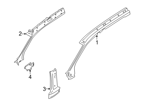 2009 Audi Q7 Hinge Pillar