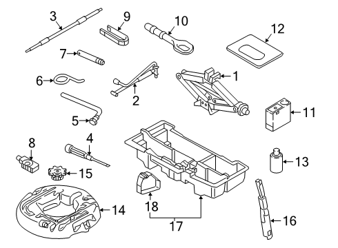 2022 Audi S5 Jack & Components