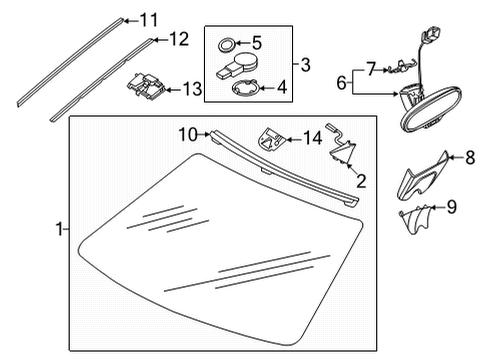 2024 Audi A3 Glass, Reveal Moldings