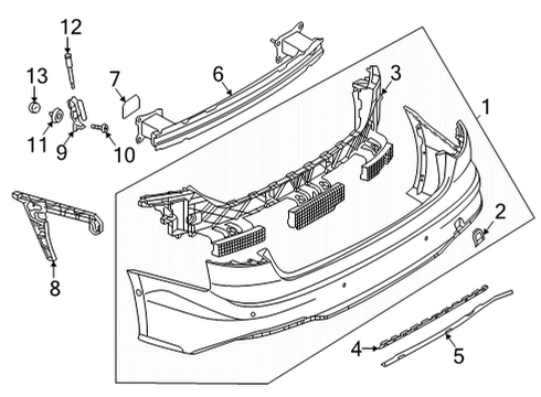 2023 Audi A5 Quattro Bumper & Components - Rear Diagram 4