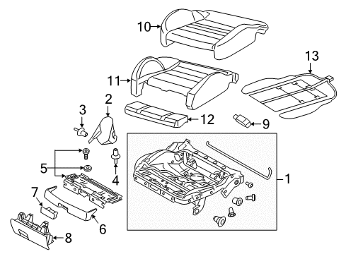 2018 Audi RS7 Front Seat Components Diagram 4