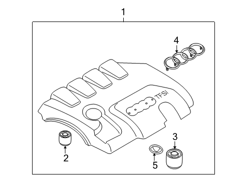 2011 Audi A5 Quattro Engine Appearance Cover Diagram 1