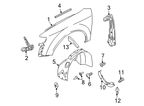 2007 Audi RS4 Fender & Components