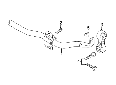 2013 Audi RS5 Rear Suspension Components, Stabilizer Bar Diagram 3