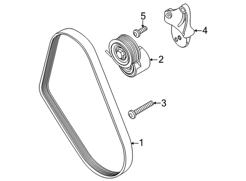 2020 Audi A8 Quattro Belts & Pulleys, Maintenance Diagram 1