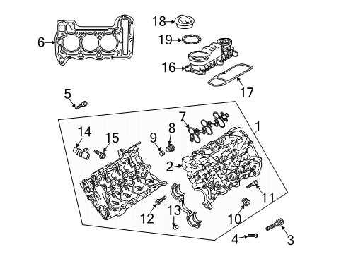 2020 Audi S5 Valve & Timing Covers Diagram 1