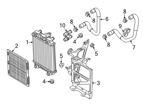 2016 Audi S3 Radiator & Components Diagram 1