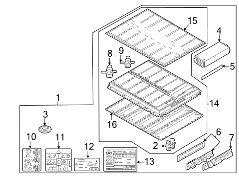 2022 Audi Q4 e-tron Sportback Battery Diagram for 0Z1-915-910-T