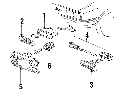 1986 Audi Coupe Park & Signal Lamps