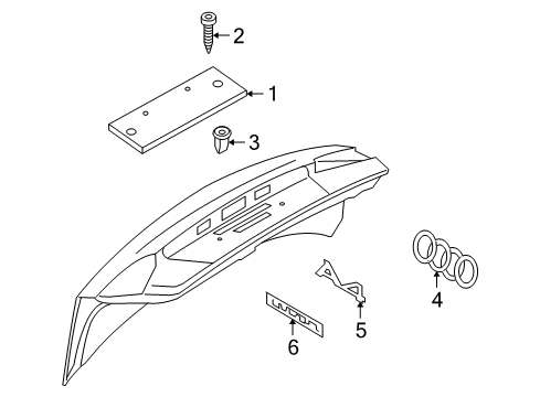 2014 Audi A4 Exterior Trim - Trunk Lid