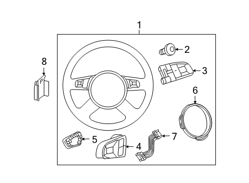 2008 Audi A6 Steering Column & Wheel, Steering Gear & Linkage Diagram 5