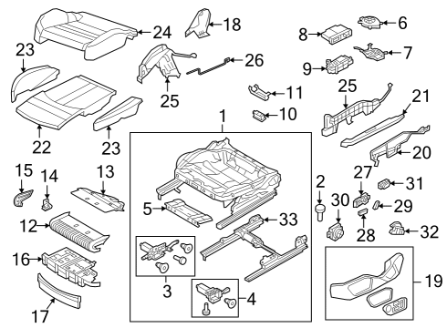 2024 Audi Q8 e-tron Front Seat Components Diagram 2