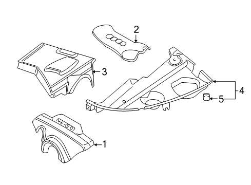 2004 Audi S4 Engine Appearance Cover Diagram 1