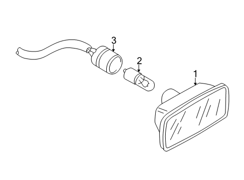 2004 Audi A4 Repeater Lamp Diagram for 8E0-949-127