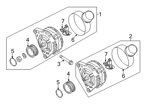 2015 Audi A6 Quattro Alternator Diagram for 079-903-015-PX