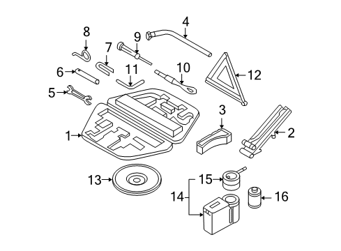 2008 Audi S8 Jack & Components