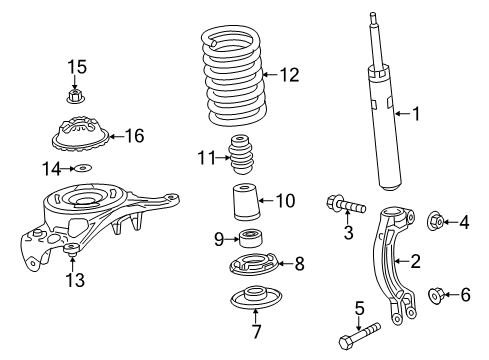 2012 Audi A6 Quattro Struts & Components - Front Diagram 2