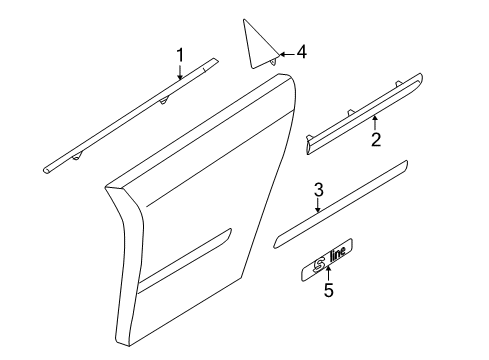 2007 Audi A3 Quattro Exterior Trim - Rear Door