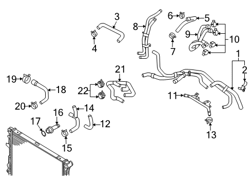 2010 Audi Q7 Hoses, Lines & Pipes Diagram 1