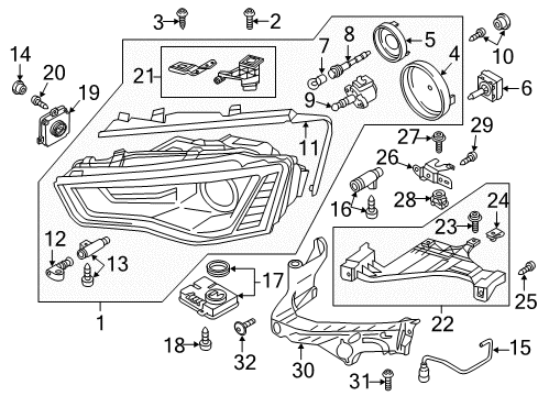 2017 Audi S5 Bulbs Diagram 8