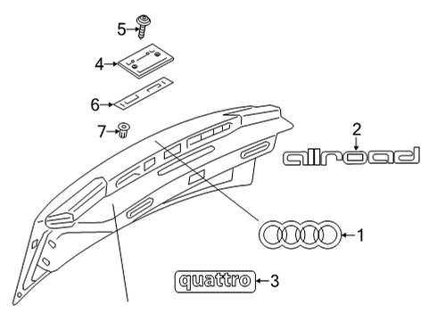 2022 Audi A6 allroad Exterior Trim - Lift Gate