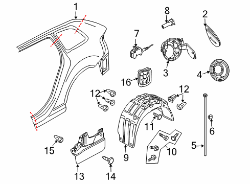 2007 Audi A3 Quattro Quarter Panel & Components