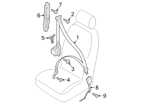 2023 Audi RS3 Front Seat Belts