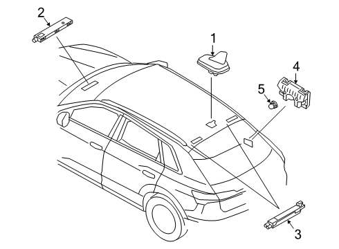 2023 Audi e-tron S Antenna & Radio Diagram 1