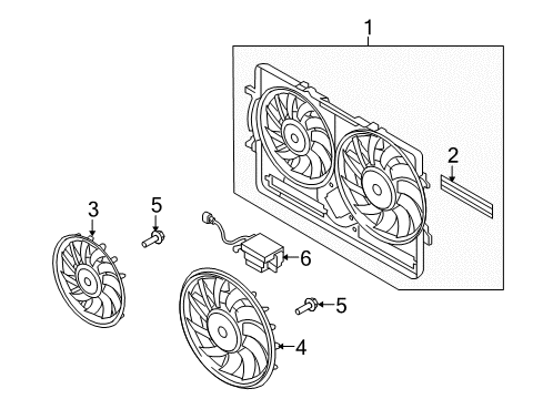 2010 Audi A5 Quattro Shroud Diagram for 8K0-121-207-B