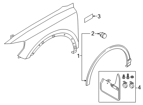 2022 Audi Q3 Exterior Trim - Fender