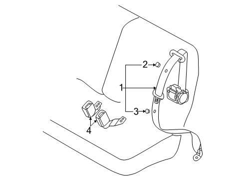 2006 Audi TT Rear Seat Belts