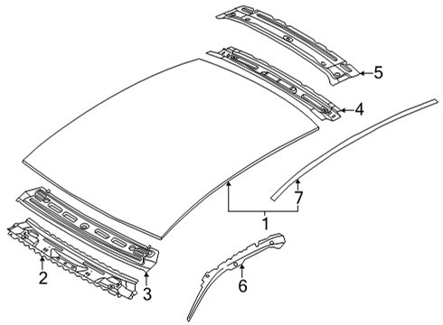 2024 Audi e-tron GT Roof & Components Diagram 2