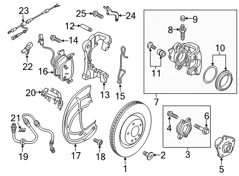 2018 Audi A4 Carrier Assembly Pin Diagram for 251-615-219