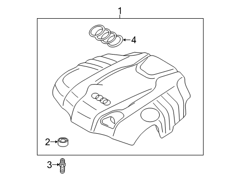 2016 Audi A7 Quattro Engine Appearance Cover Diagram 1