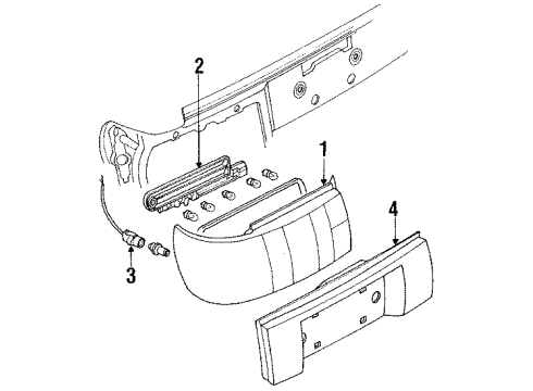 1990 Audi Coupe Quattro Tail Lamps